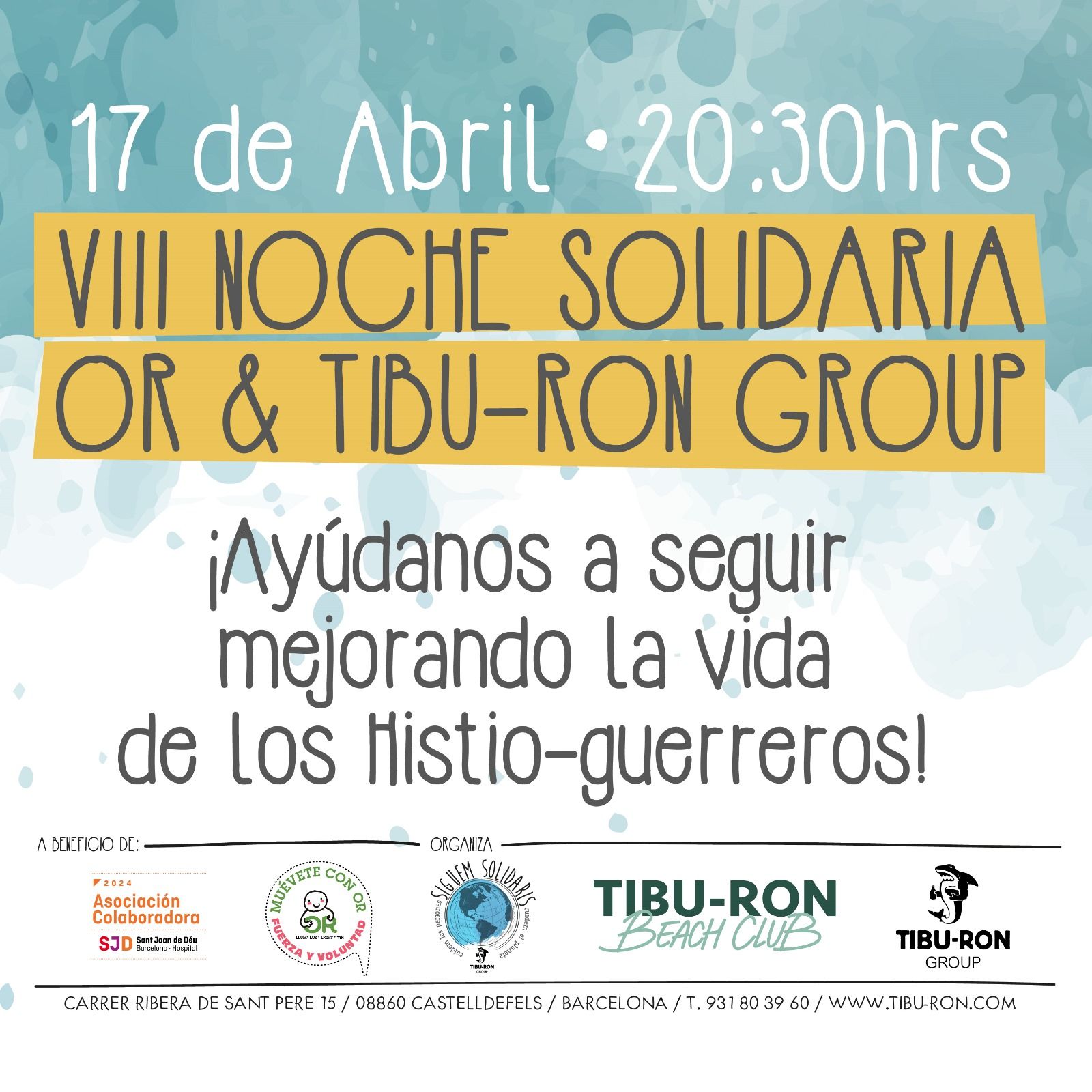 8º Cena Solidaria OR Asociación y Tiburón group . 17 de Abril 2024